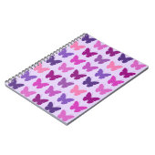 Butterfly Pattern Pinks Purples Mauves Notitieboek (Linkerzijde)