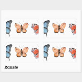 Butterfly Pattern Rechthoekige Sticker (Vel)