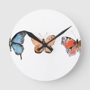 Butterfly Pattern Ronde Klok