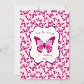 Butterfly Pattern  Roze Paars Kaart (Achterkant)