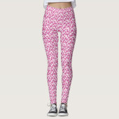 Butterfly Pattern Roze Paars Leggings (Voorkant)