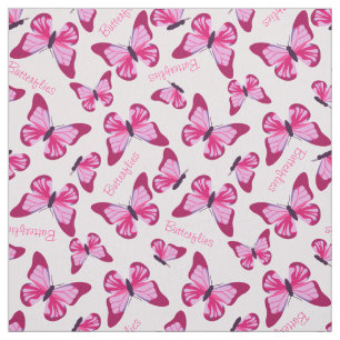 Butterfly Pattern Roze Paars, speciaal gepersonal Stof