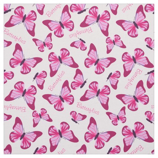 Butterfly Pattern  Roze Paars, speciaal gepersonal Stof (Swatch)