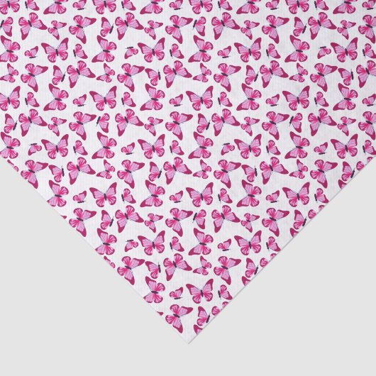 Butterfly Pattern  Roze Paars Tissuepapier (Detail)