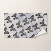 Butterfly Pattern Silver Towel Set Bad Handdoek (Handdoek)
