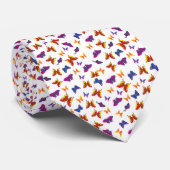 Butterfly Pattern Stropdas (Opgerold)