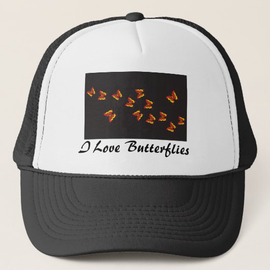 Butterfly Pattern Trucker Pet (Voorkant)