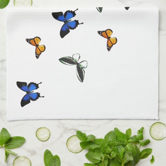Butterfly Patterned Kitchen Towel Theedoek (Gevouwen)