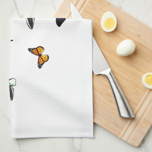 Butterfly Patterned Kitchen Towel Theedoek (Quarter Fold)