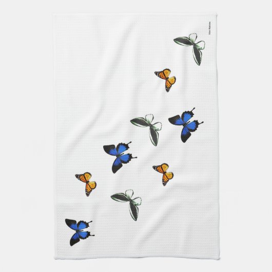 Butterfly Patterned Kitchen Towel Theedoek (Verticaal)