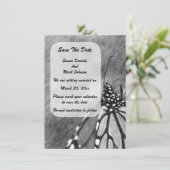 Butterfly Pencil Art Wedding Save The Date (Staand voorkant)