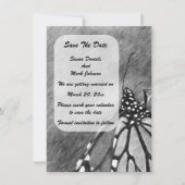 Butterfly Pencil Art Wedding Save The Date (Voorkant)