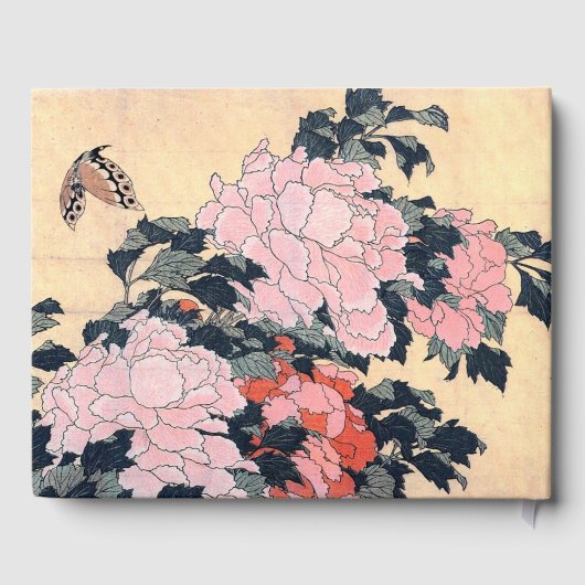 Butterfly Peonies 80ste verjaardag viering gast Gastenboek (Achterkant)