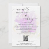 *~* Butterfly Peony Floral QR RSVP AR3 Wedding Kaart (Achterkant)
