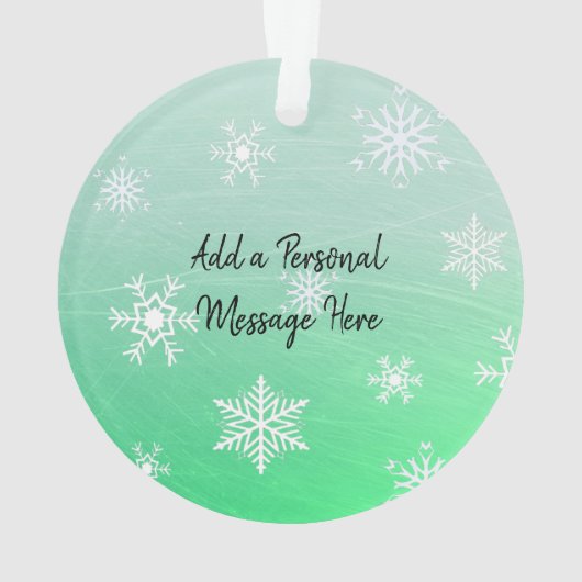 Butterfly Personal Message Kerstmis Ornament (achterkant)