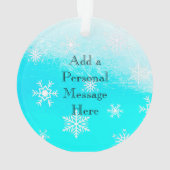 Butterfly Personal Message Kerstmis Ornament (achterkant)