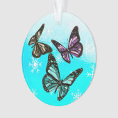 Butterfly Personal Message Kerstmis Ornament (voorkant)