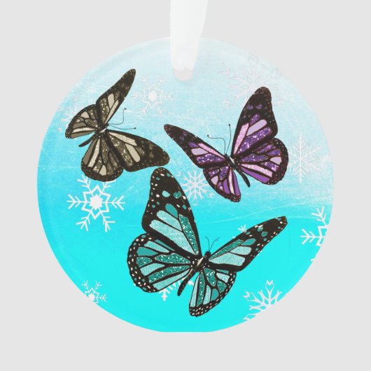Butterfly Personal Message Kerstmis Ornament (voorkant)