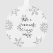 Butterfly Personal Message Kerstmis Ornament (achterkant)