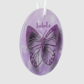 Butterfly Personal Message Kerstmis Ornament (voorkant)