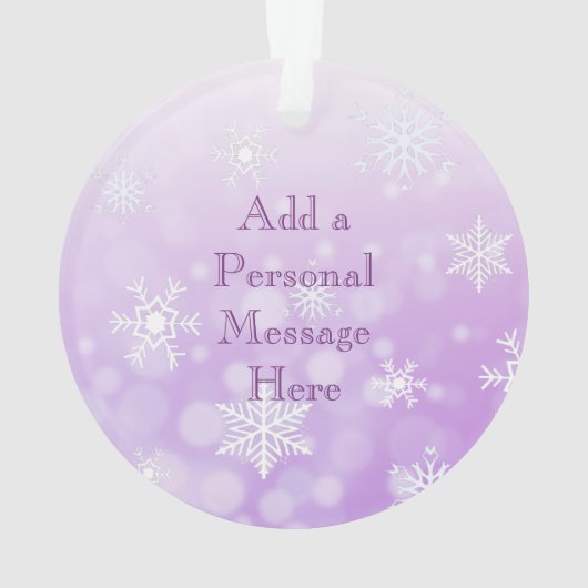 Butterfly Personal Message Kerstmis Ornament (achterkant)