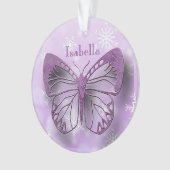 Butterfly Personal Message Kerstmis Ornament (voorkant)