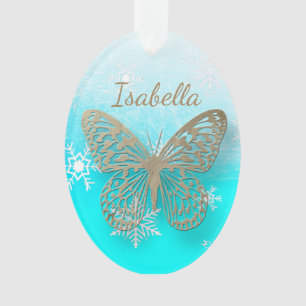Butterfly Personal Message Kerstmis Ornament
