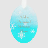Butterfly Personal Message Kerstmis Ornament (achterkant)