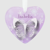 Butterfly Personal Message Kerstmis Ornament (voorkant)