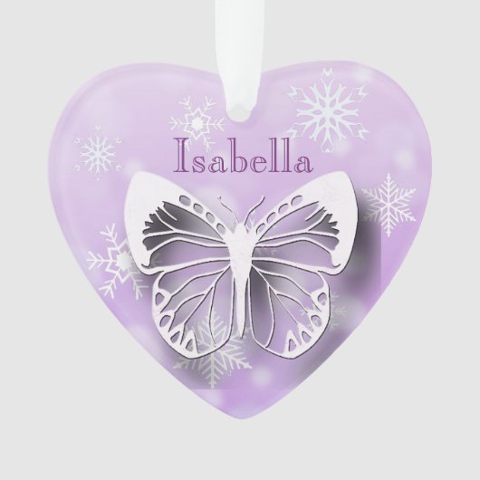 Butterfly Personal Message Kerstmis Ornament (voorkant)