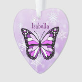 Butterfly Personal Message Kerstmis Ornament (voorkant)