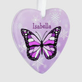 Butterfly Personal Message Kerstmis Ornament (voorkant)