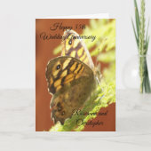 Butterfly Personalized 55th Wedding Jubileum Kaart (Voorkant)