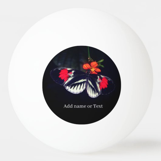 Butterfly Personalized Ping Pong Paddle Pingpongbal (Voorkant)