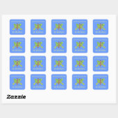 Butterfly personalized teacher bookplate vierkante sticker (Vel)