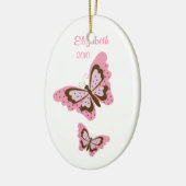 BUTTERFLY Persoonlijke kerstversiering Keramisch Ornament (Links)