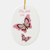 BUTTERFLY Persoonlijke kerstversiering Keramisch Ornament (Voorkant)