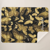 Butterfly Persoonlijke naam Sherpa Deken (Voorkant (horizontaal))