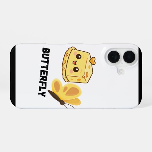 Butterfly Phone Case iPhone 16 Hoesje (Achterkant horizontaal)