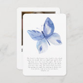 Butterfly Photo Funeral Prayer Kaart (Voorkant / Achterkant)
