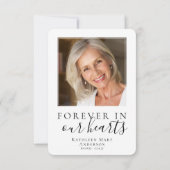 Butterfly Photo Funeral Prayer Kaart (Achterkant)