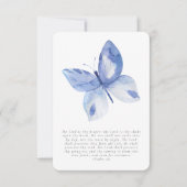Butterfly Photo Funeral Prayer Kaart (Voorkant)