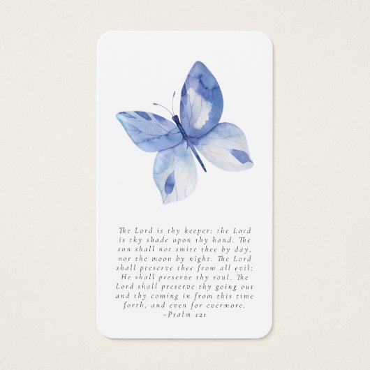 Butterfly Photo Remembrance Prayer Kaart (Voorkant)