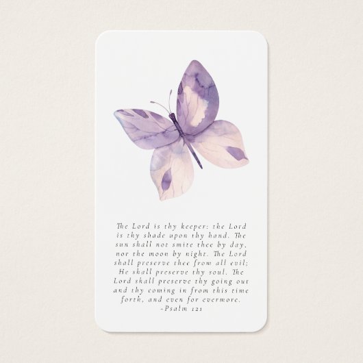 Butterfly Photo Remembrance Prayer Kaart (Voorkant)