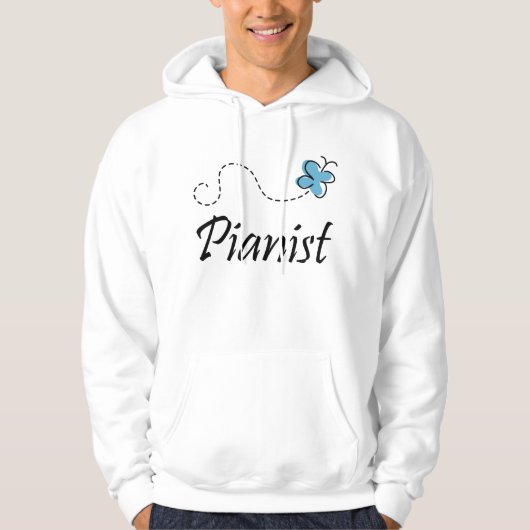 Butterfly Piano Sweatshirt met kap (Voorkant)