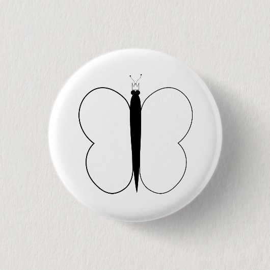Butterfly Pic Ronde Button 3,2 Cm (Voorkant)