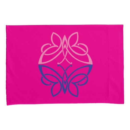 Butterfly Pillowcase Kussensloop (Voorkant-Rechts)