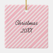  Butterfly Pink Girl's Foto Kerstmis Keramisch Ornament (Achterkant)