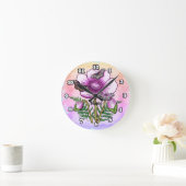 Butterfly Pink Poppy  Ronde Klok (Huis)