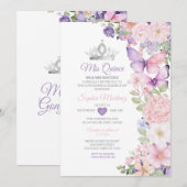 Butterfly Pink Purple Quinceanera Birthday  Kaart (Voorkant / Achterkant)
